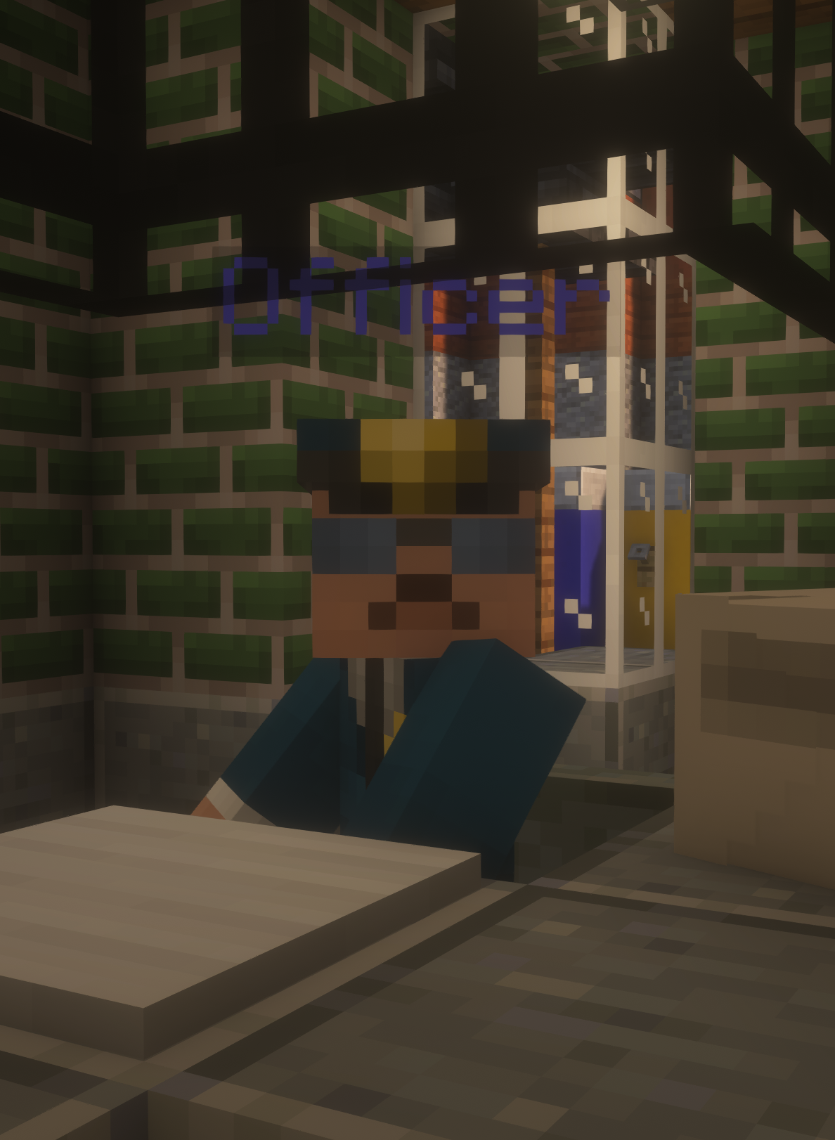 Police officer viewing the wanted list